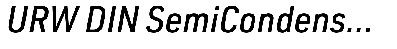 URW DIN SemiCondensed Medium Italic